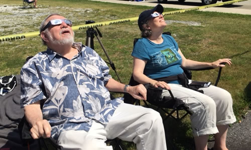 Watching the great solar eclipse 2017 Andrews NC