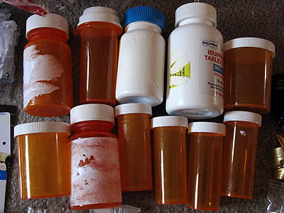 Beth's 2010 collected plastic prescription bottles Beth's 2010 collected plastic prescription bottles
