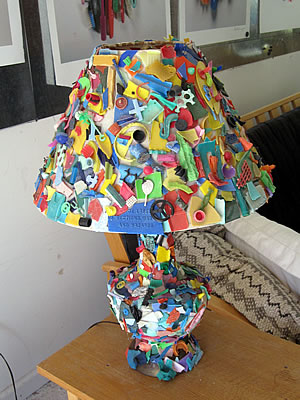 plastic mosaic lamp