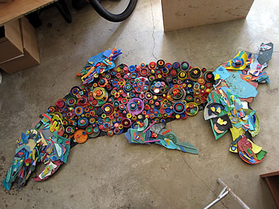 plastic mosaic fish