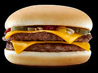 McDonald's double cheeseburger