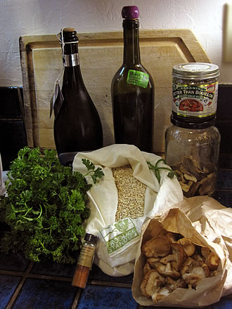 Mark Bittman's mushroom barley risotto ingredients