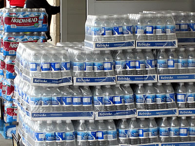 cases of bottled water cases of bottled water