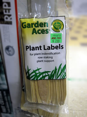 wooden plant markers