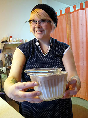 Tara's Organic ice cream let's you bring your own container Tara's Organic ice cream let's you bring your own container