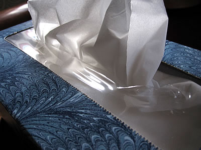 Kleenex box with plastic Kleenex box with plastic