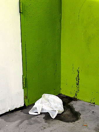 plastic bag litter on 8th Street in San Francisco plastic bag litter on 8th Street in San Francisco