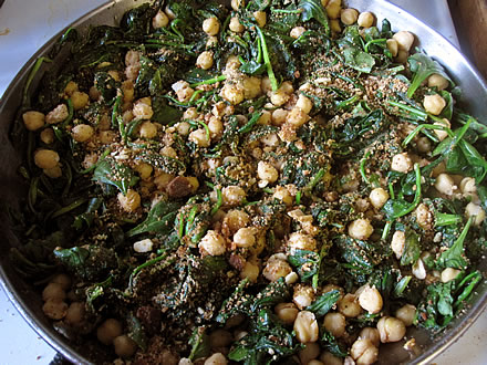 Mark Bittman's spinach and chickpeas Mark Bittman's spinach and chickpeas