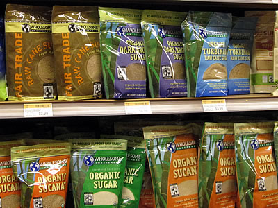 plastic-packaged organic Fair Trade sugar plastic-packaged organic Fair Trade sugar